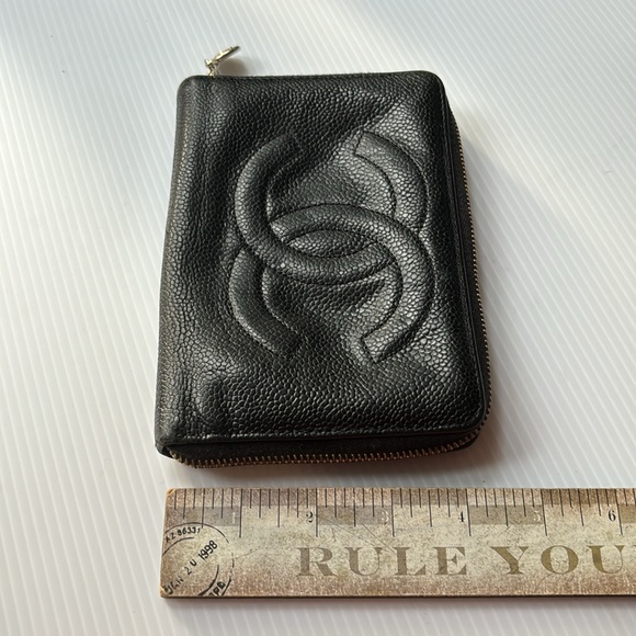 Chanel Black Quilted CC Timeless Zip Around Wallet - Picture 11 of 11